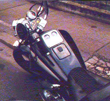 mein Motorad von oben